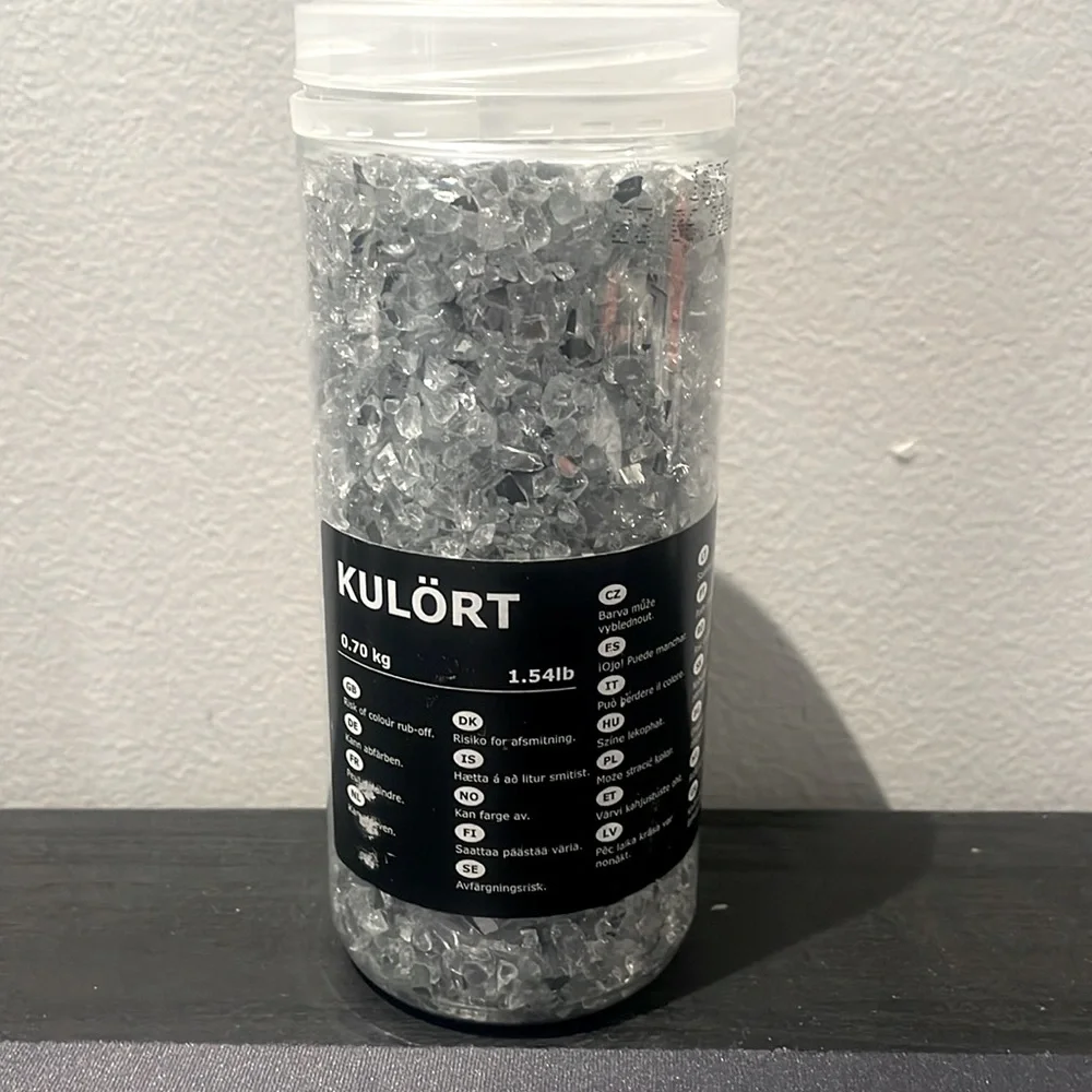 Silver Crushed Glass